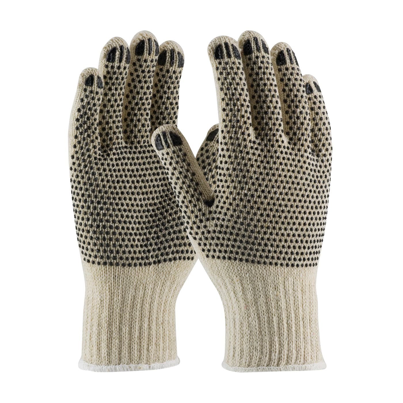 PIP Regular Weight Seamless Knit Cotton/Polyester Glove with PVC Dotted Grip - Double-Sided (36-110PDD)