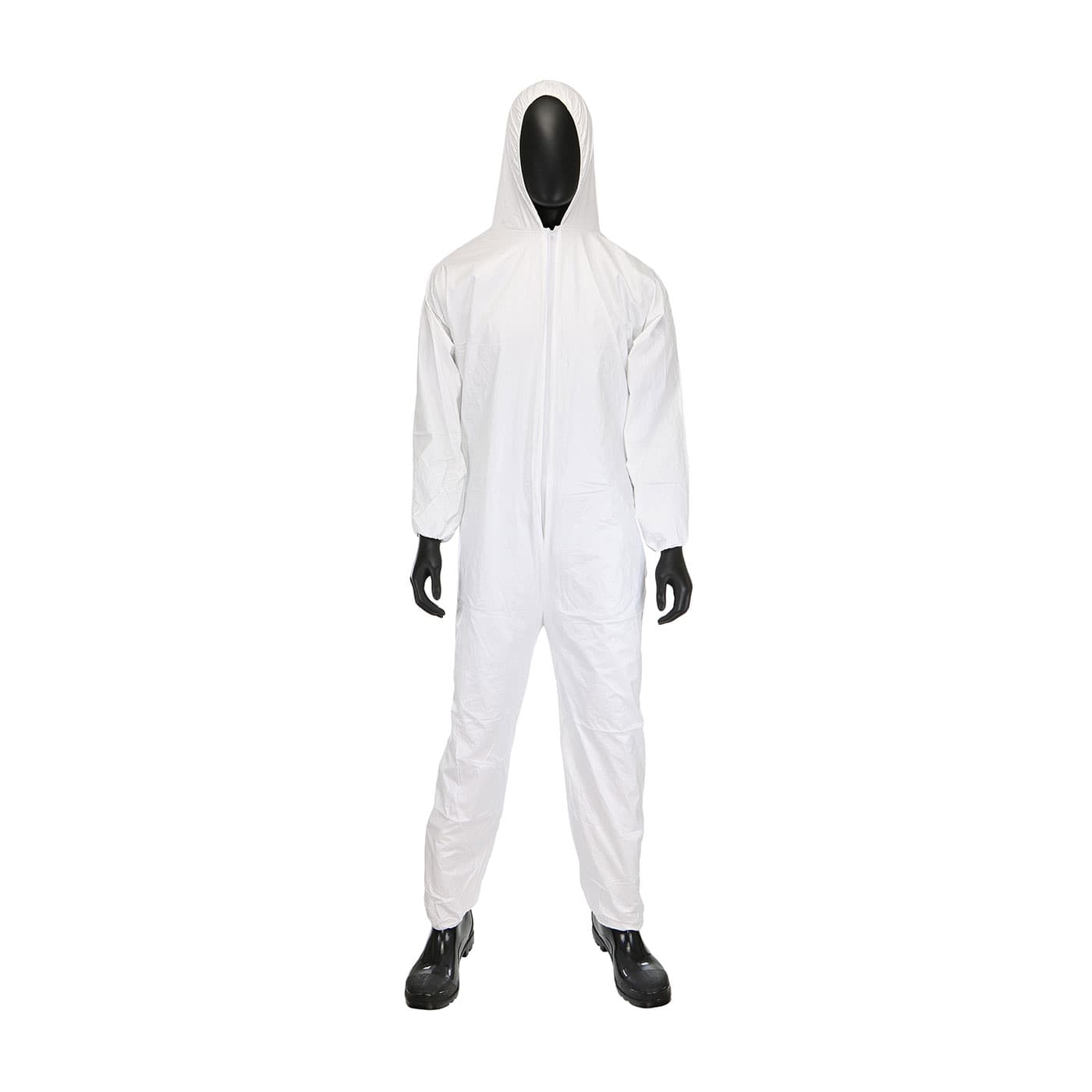 Microporous Coverall with Hood, Elastic Wrist & Ankle 47 gsm, White (3656)_1