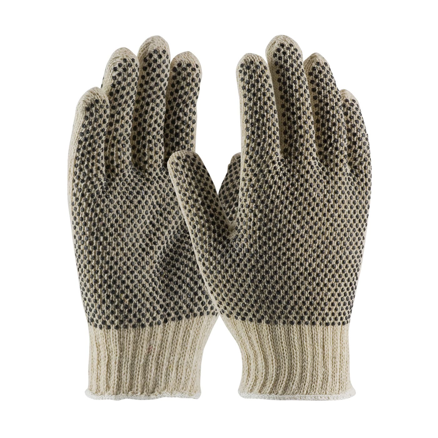 PIP Seamless Knit Cotton / Polyester Glove with Double-Sided PVC Dense Dot Grip - 7 Gauge (37-C112PDD)