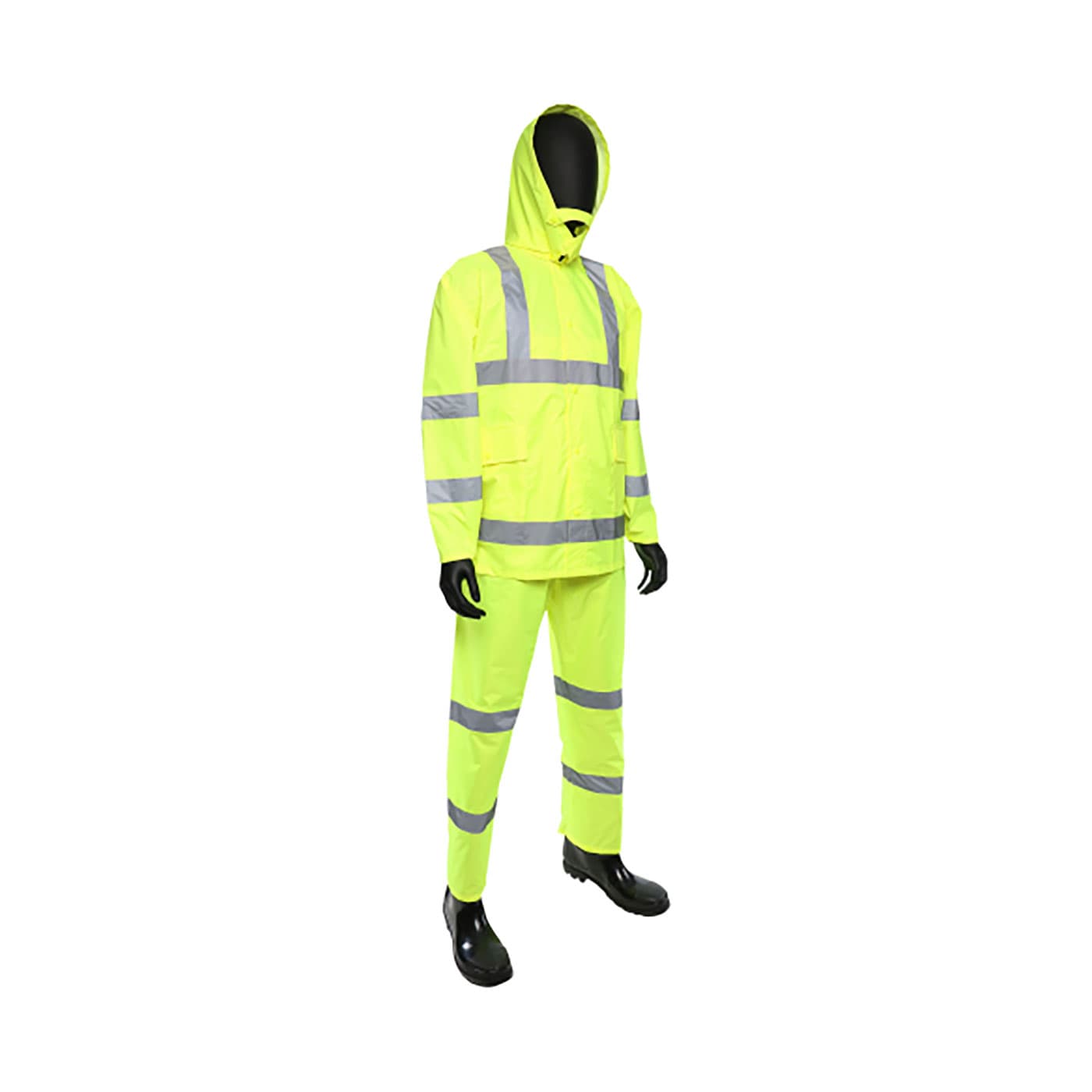 ANSI Type R Class 3 Three-Piece Rainsuit, Hi-Vis Yellow (4033)