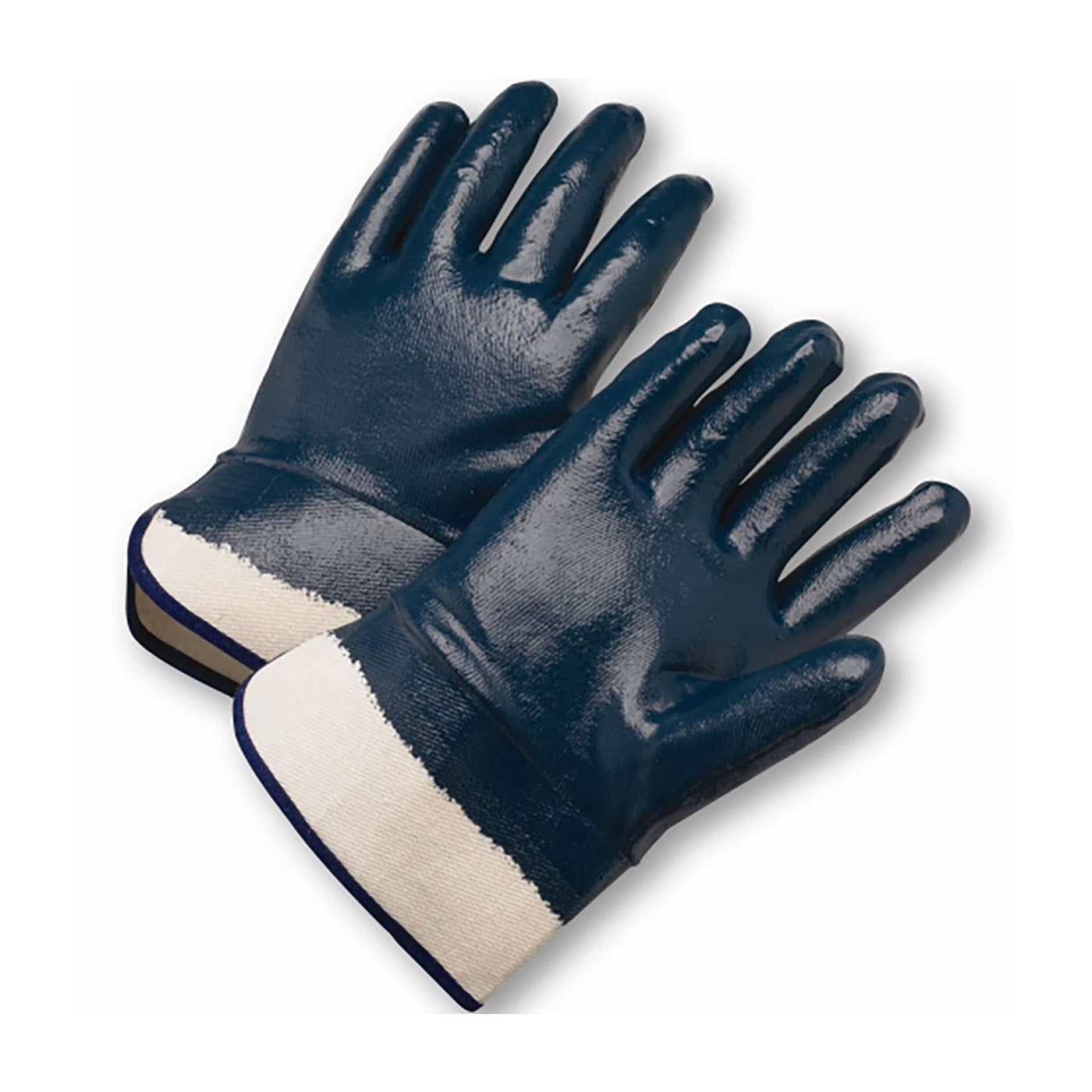 PIP® Nitrile Dipped Glove with Jersey Liner & Heavyweight Smooth Grip on Full Hand - Safety Cuff (4550FC)