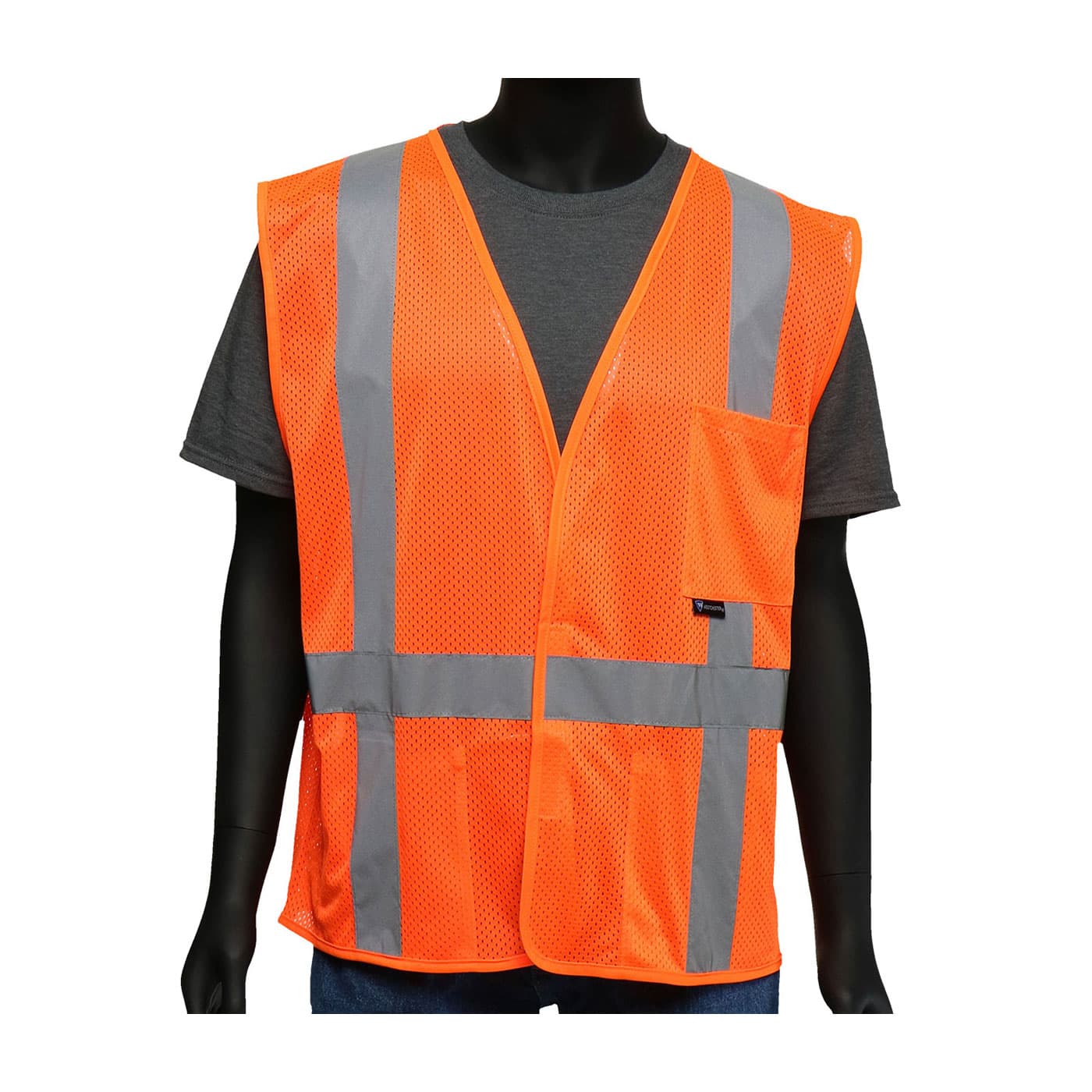 ANSI Type R Class 2 FR Treated Three Pocket Mesh Vest, Hi-Vis Orange (47218)_1