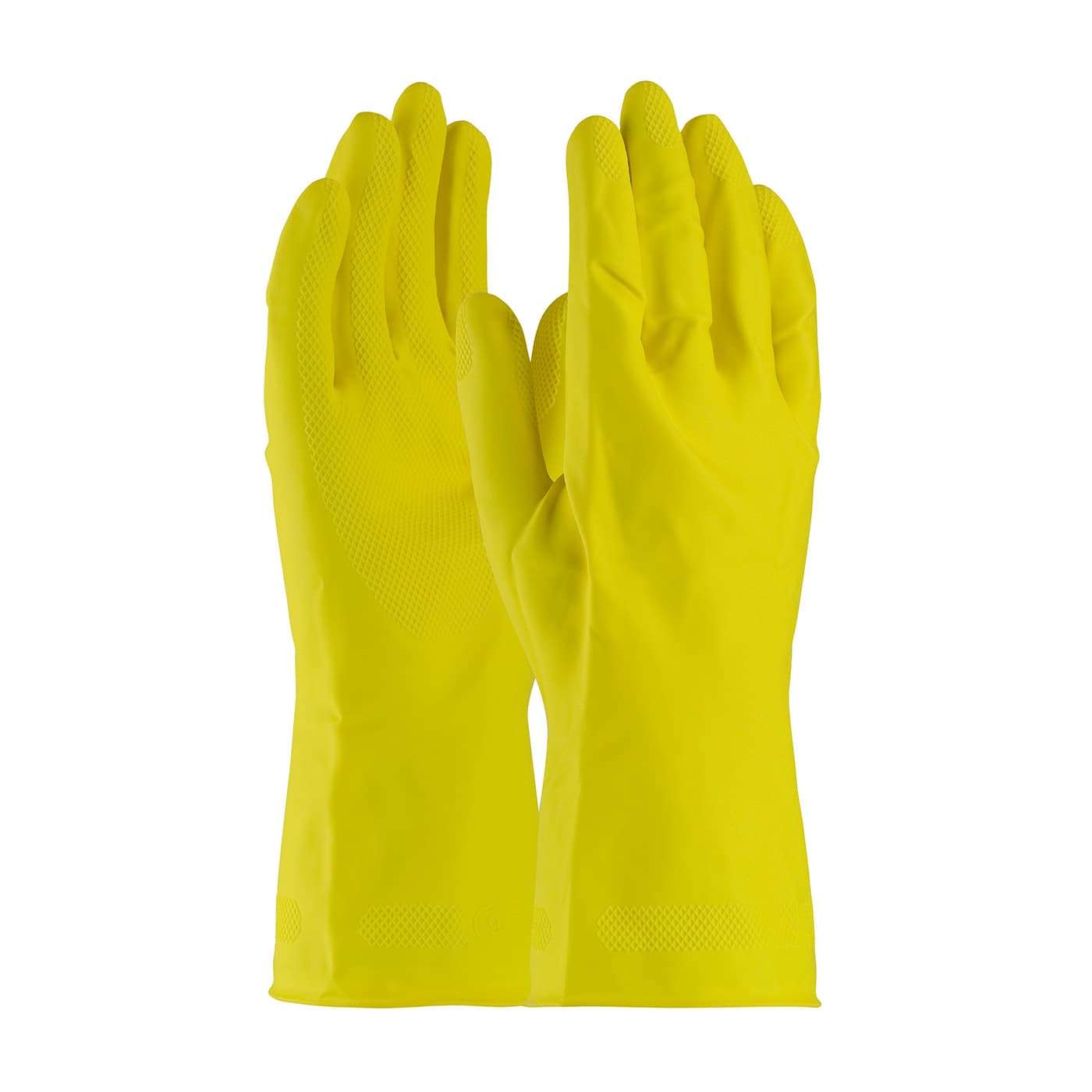 Assurance Unsupport Latex, Ylw., 21 Mil, 12 Inch, Flocked, Diamond