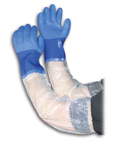 XtraTuff™ Oil Resistant PVC Glove with Seamless Liner and Rough Coating - 25" Extended PVC Sleeve (58-8657)