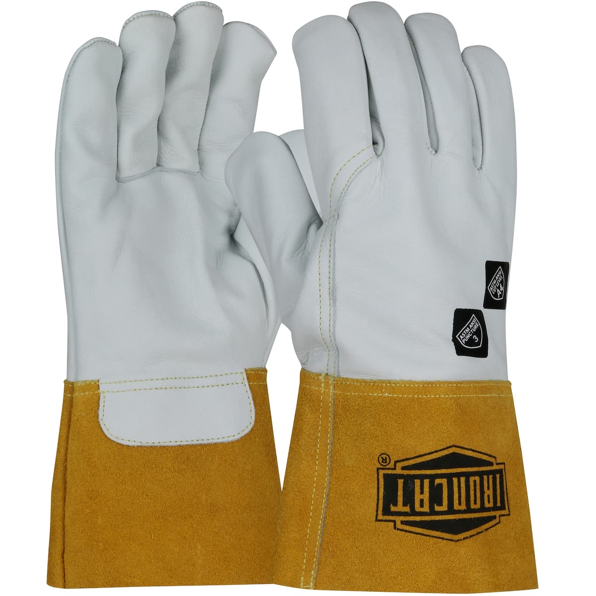 Ironcat® AR Premium Top Grain Cowhide Leather MIG Welder's Glove with Kevlar® Stitching and Para-Aramid Cut Liner (6040)