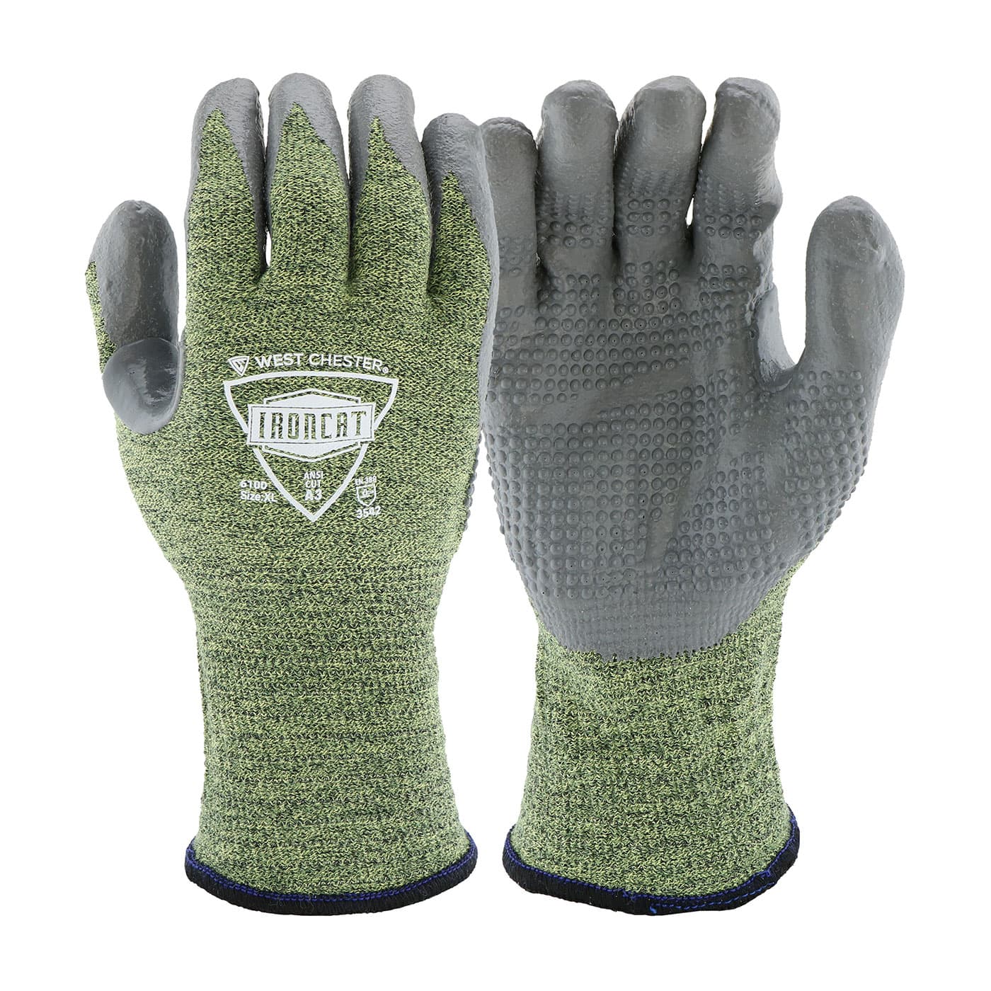 Ironcat Flame Resistant Seamless Knit TIG Welder's Glove with Silicone Coating (6100)