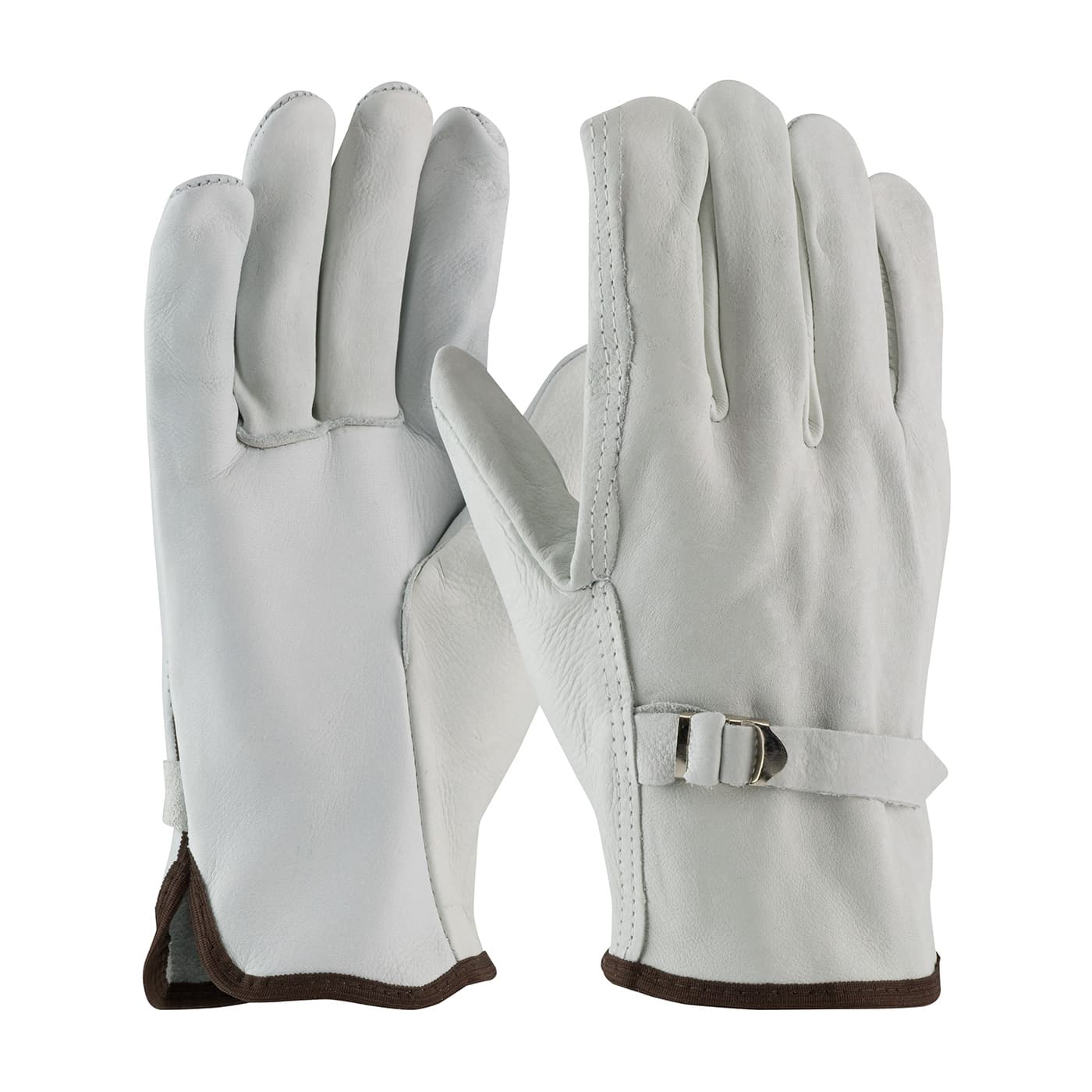 PIP Superior Grade Top Grain Cowhide Leather Drivers Glove with Pull Strap Closure - Straight Thumb (68-158)
