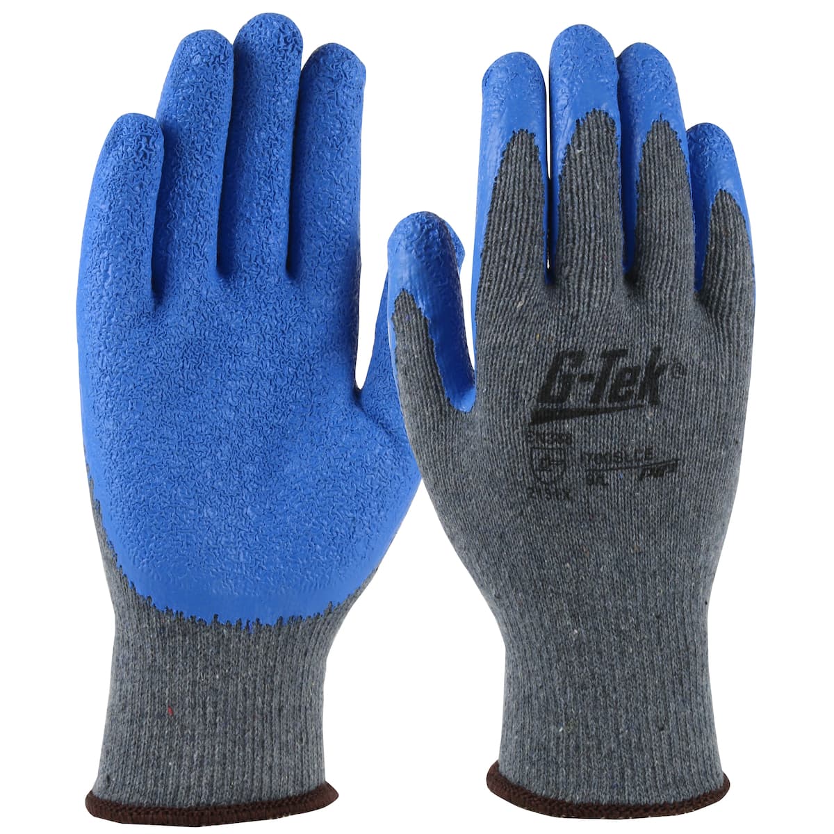 G-Tek Economy Light Weight Seamless Knit Polyester Glove with Latex Coated Crinkle Grip on Palm & Fingers (700SLCE)