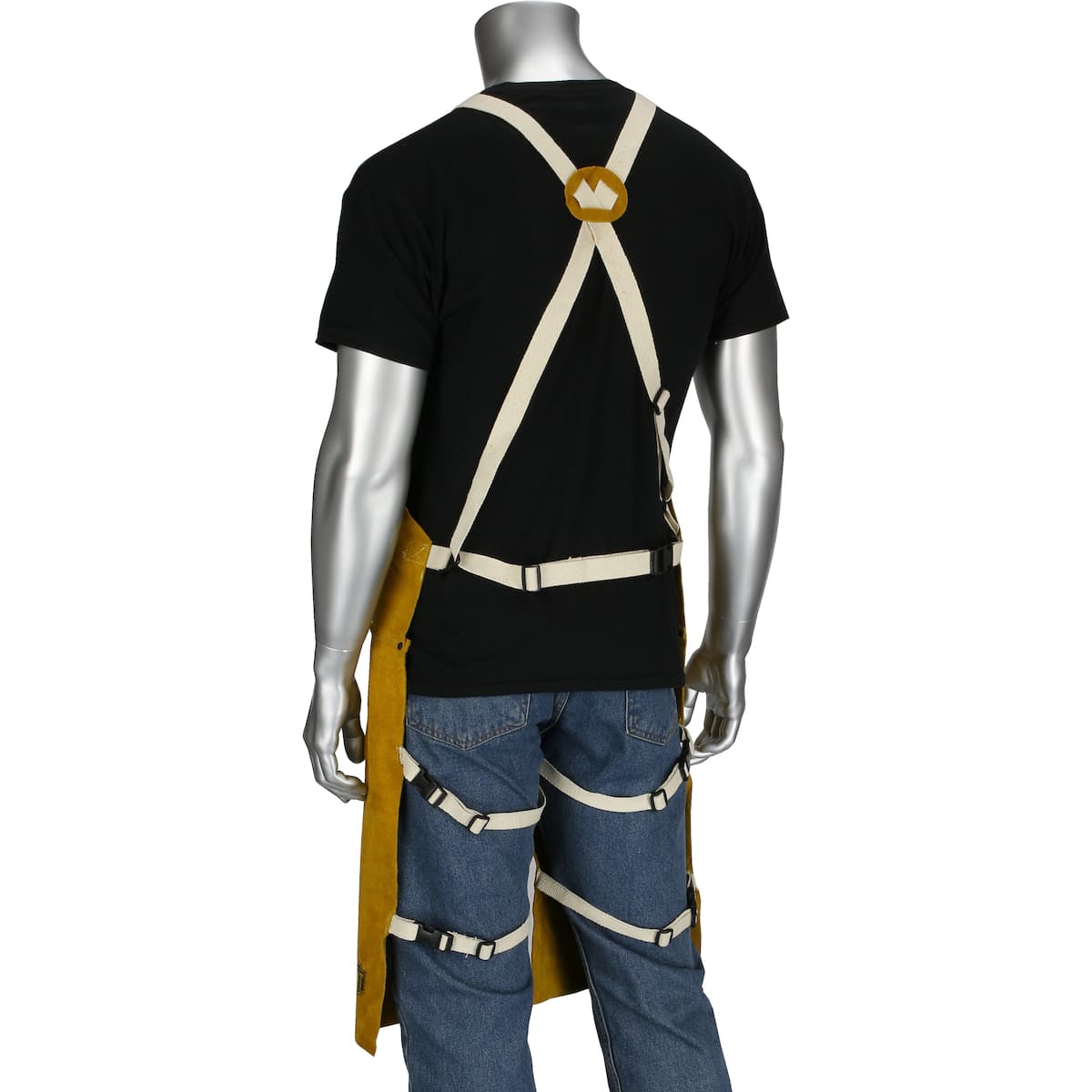 Ironcat Leather Split Leg Welding Apron, Gold (7011)