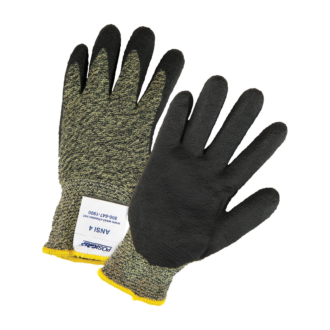 G-Tek PosiGrip Seamless Knit Aramid Blended Antimicrobial Glove with Nitrile Coated Foam Grip on Palm & Fingers (710SANF)
