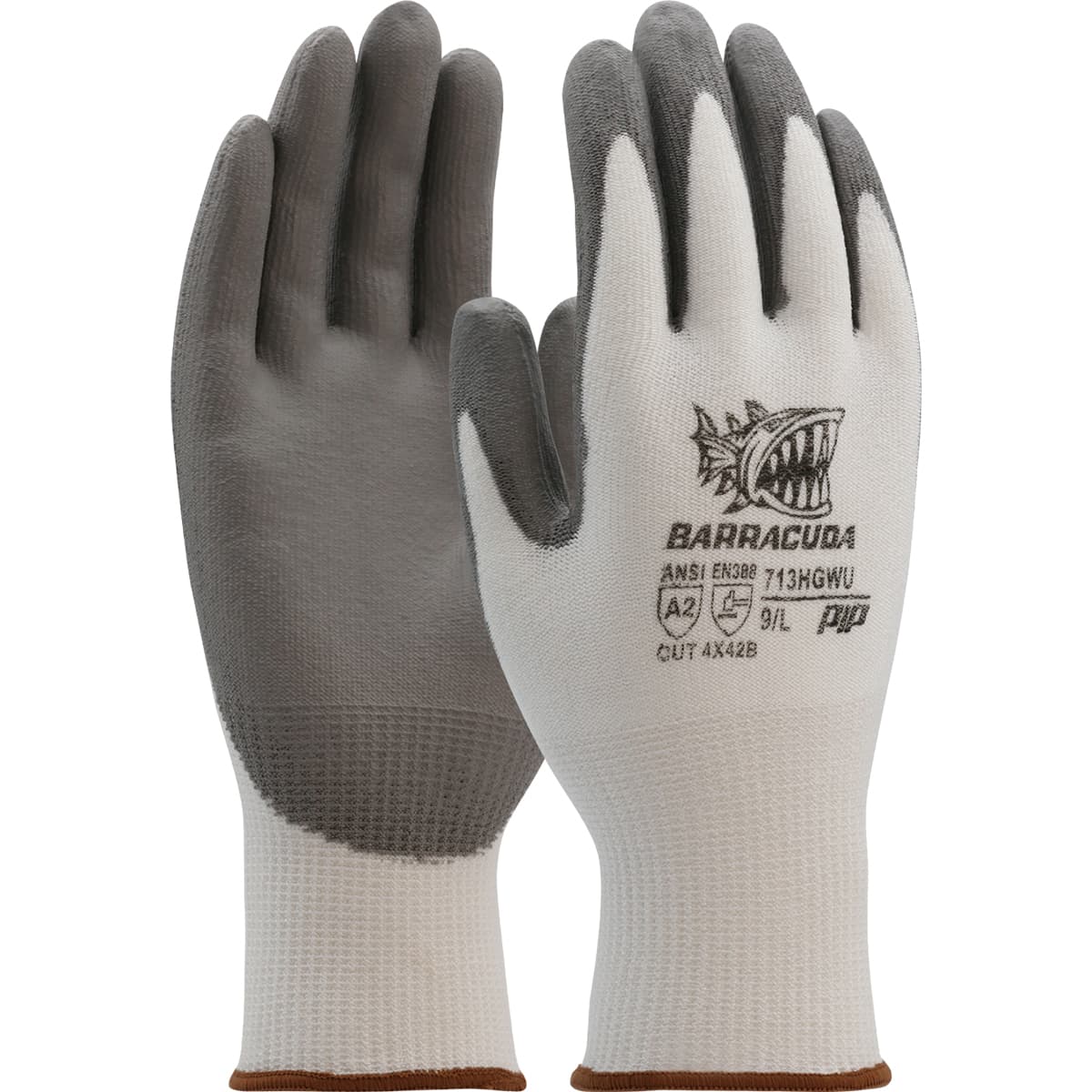 Barracuda® Seamless Knit Polykor Blended Glove with Polyurethane Coated Flat Grip on Palm & Fingers (713HGWU)