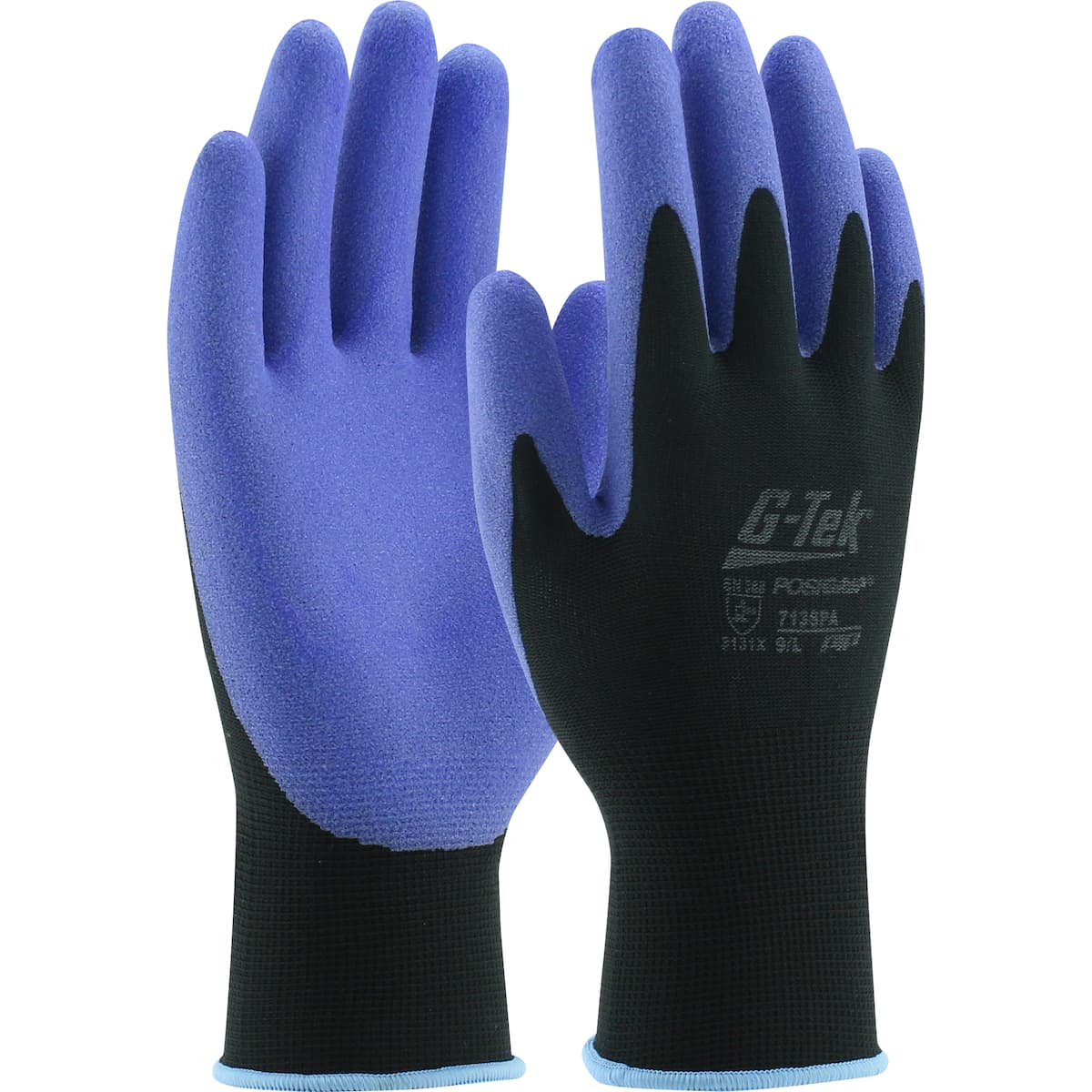 G-Tek PosiGrip Seamless Knit Nylon Glove with Air-Infused PVC Coating on Palm & Fingers (713SPA)