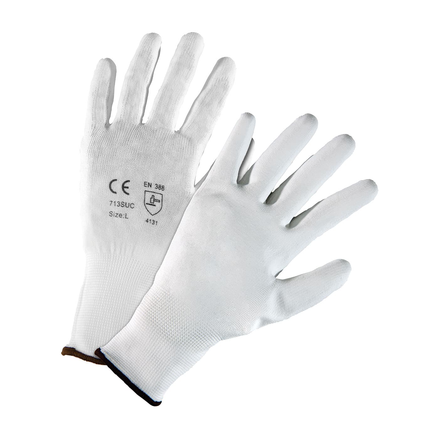 G-Tek® PosiGrip® Seamless Knit Nylon Glove with Polyurethane Coated Flat Grip on Palm & Fingers (713SUC)