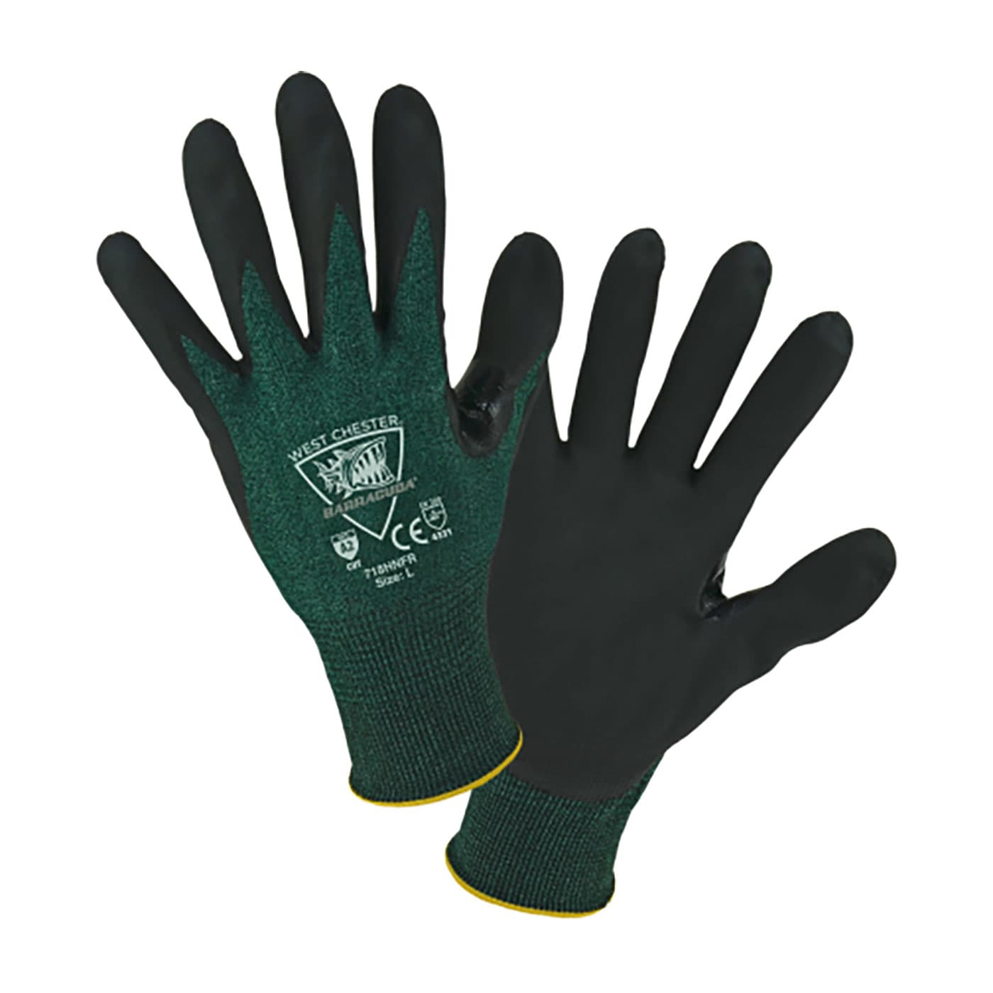 Barracuda Seamless Knit Polykor Blended Glove with Nitrile Coated Foam Grip on Palm & Fingers (718HNFR)