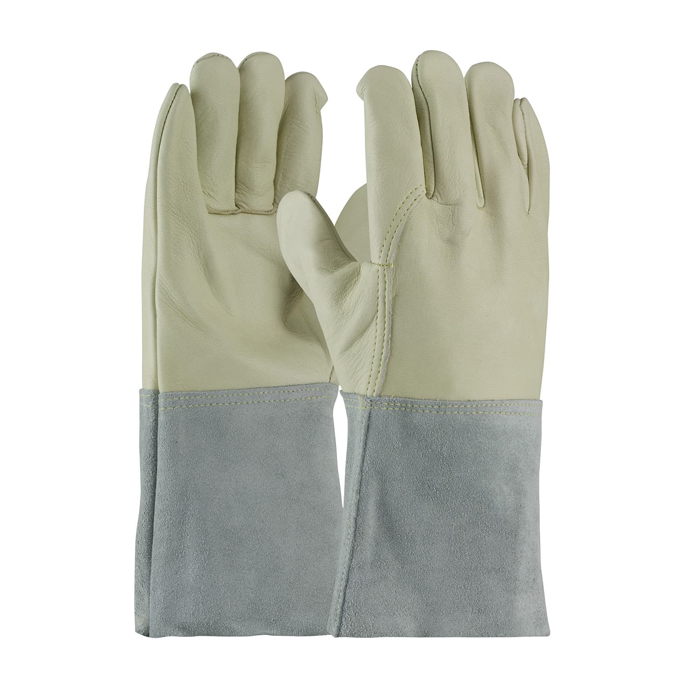 PIP Regular Top Grain Cowhide Leather TIG/MIG Welder's Glove with DuPont Kevlar Stitching - Split Leather Gauntlet Cuff (75-2026)