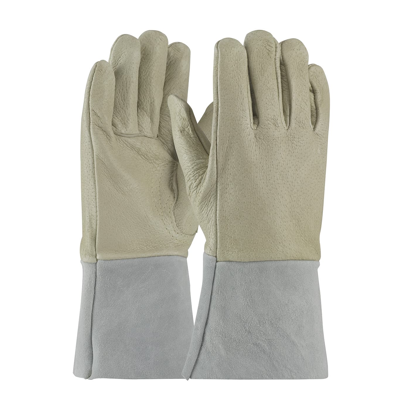 PIP Regular Top Grain Pigskin Leather TIG/MIG Welder's Glove with DuPont Kevlar Stitching - Split Leather Gauntlet Cuff (75-320)