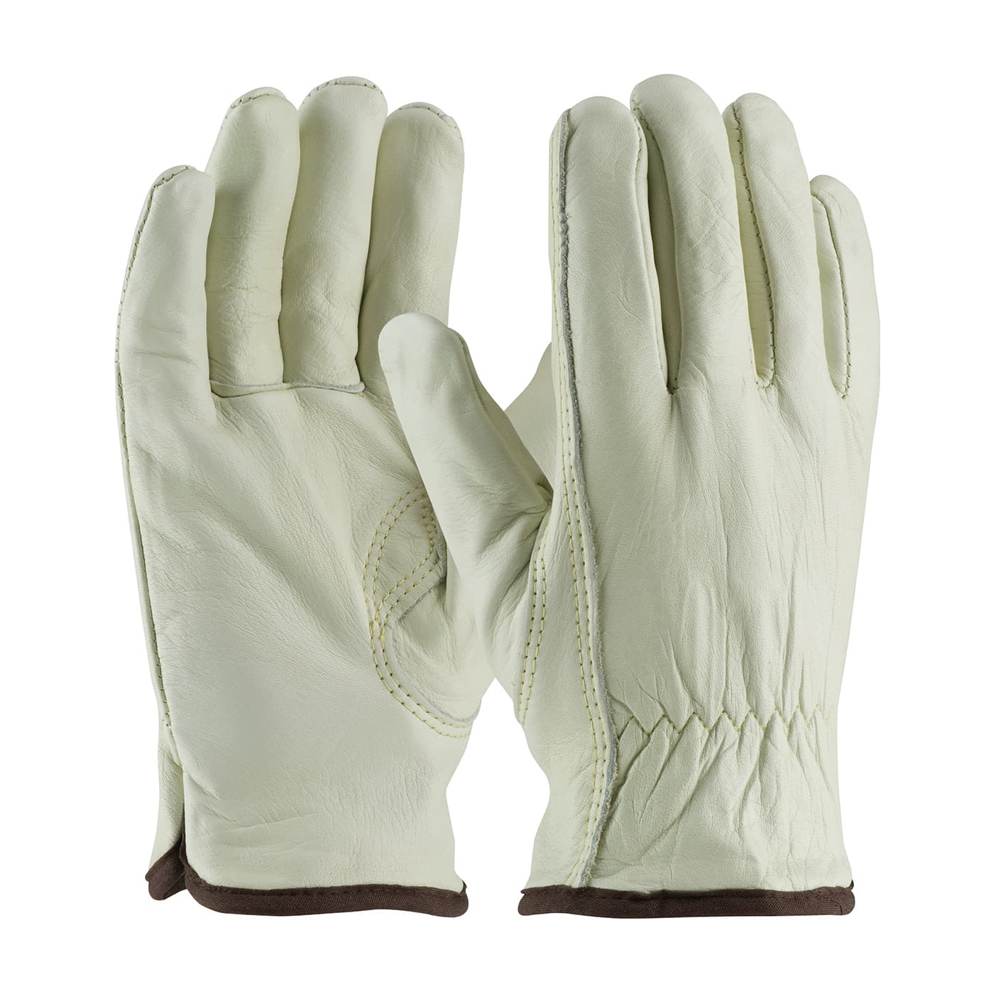 PIP Economy Grade Top Grain Cowhide Leather Drivers Glove with White Thermal Lining - Keystone Thumb (77-265)