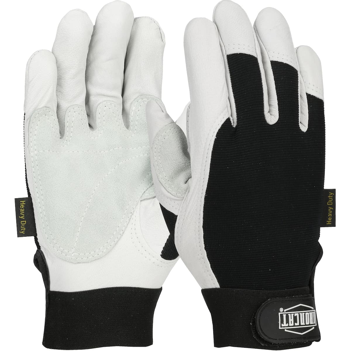 Ironcat® Heavy Duty Top Grain Goatskin Leather Reinforced Palm Glove with Fabric Back (86550)