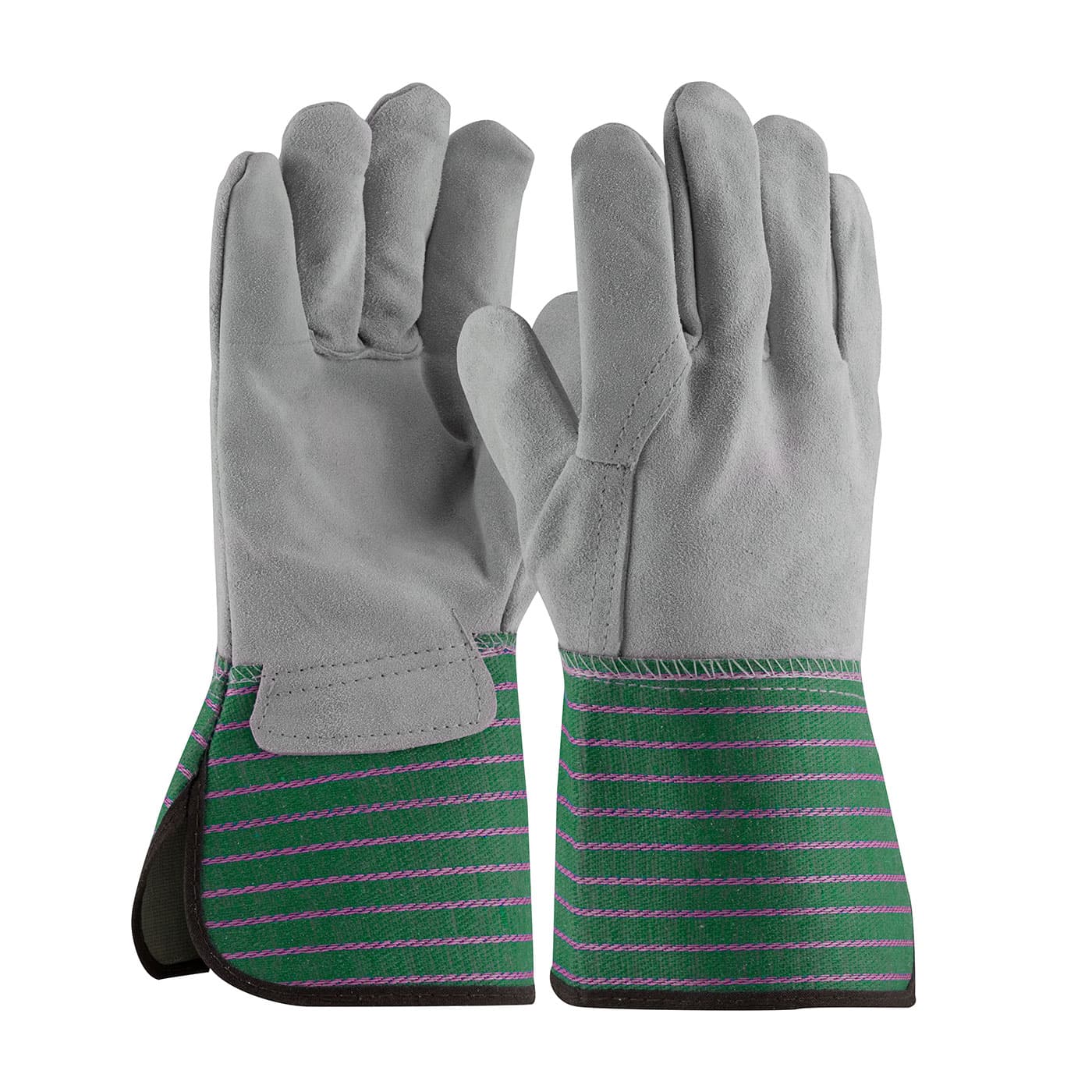 PIP Superior Grade Split Cowhide Leather Palm Glove with Full Leather Back - Rubberized Gauntlet Cuff (900-EA)