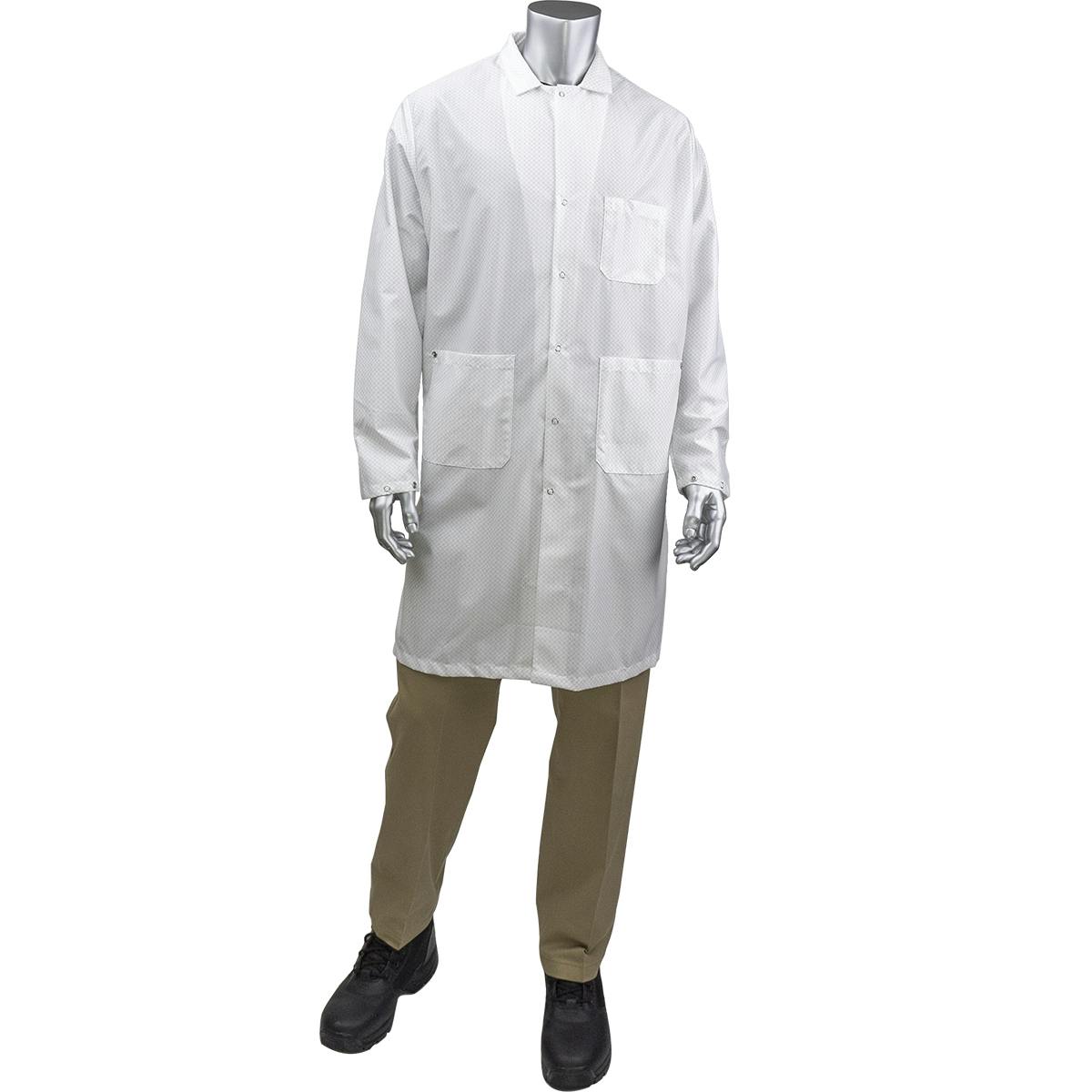 Staticon Long ESD Labcoat, White (BR18-45WH)