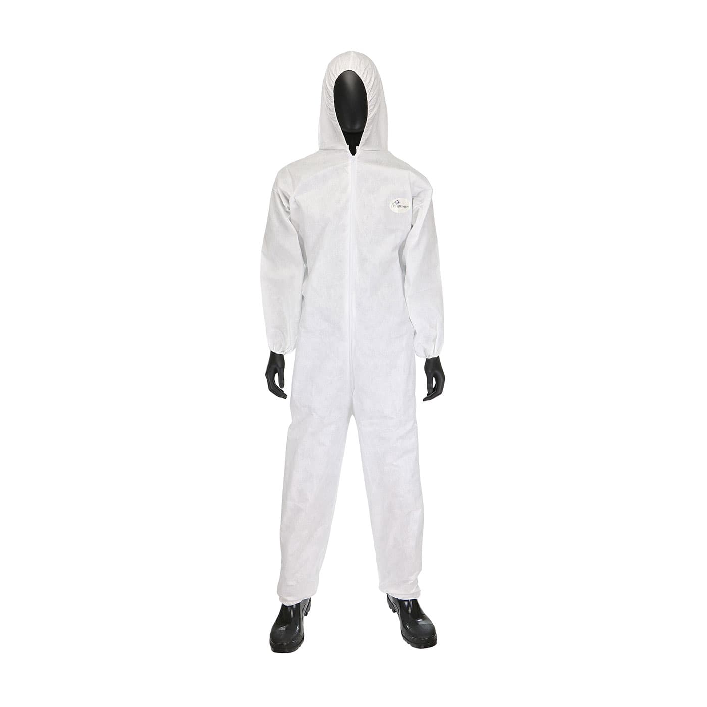 PosiWear M3 Coverall with Hood, Elastic Wrists & Ankles 50 gsm, White (C3806)_1