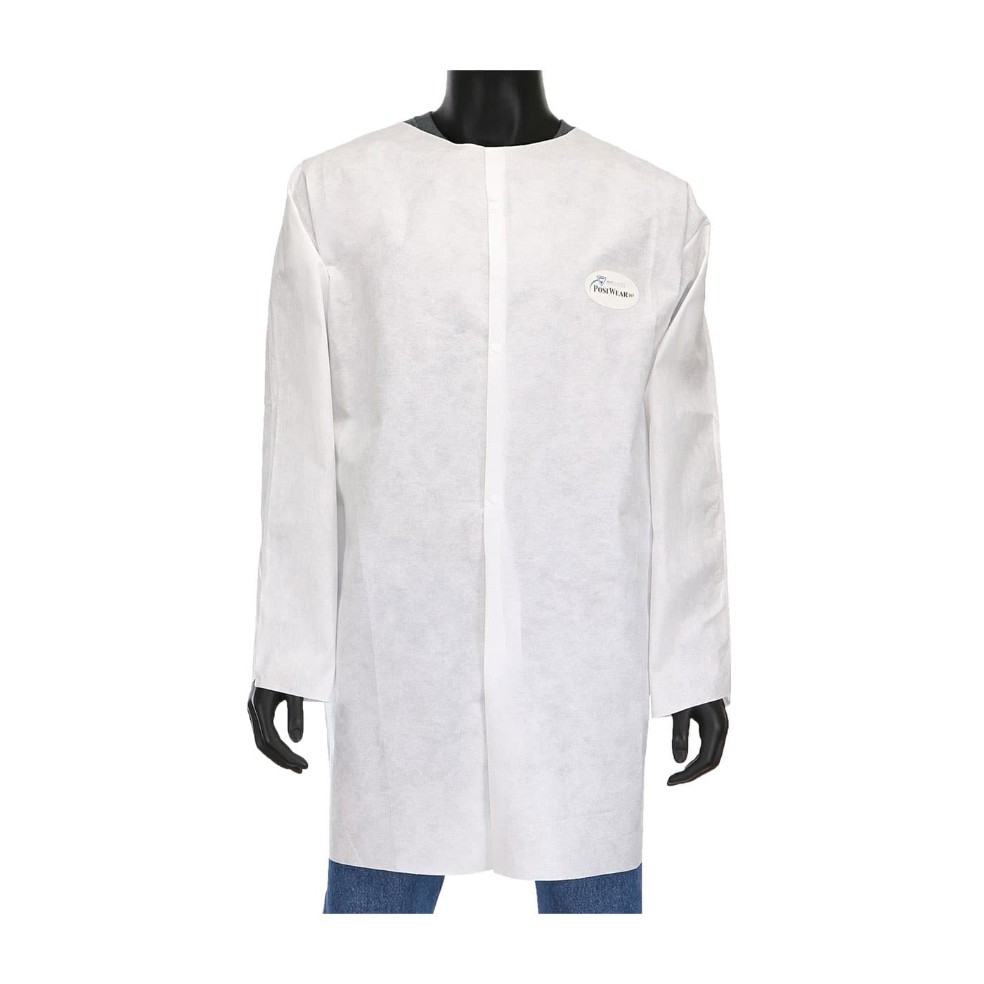 PosiWear M3 Lab Coat - No Pockets, 50 gsm, White (C3818)