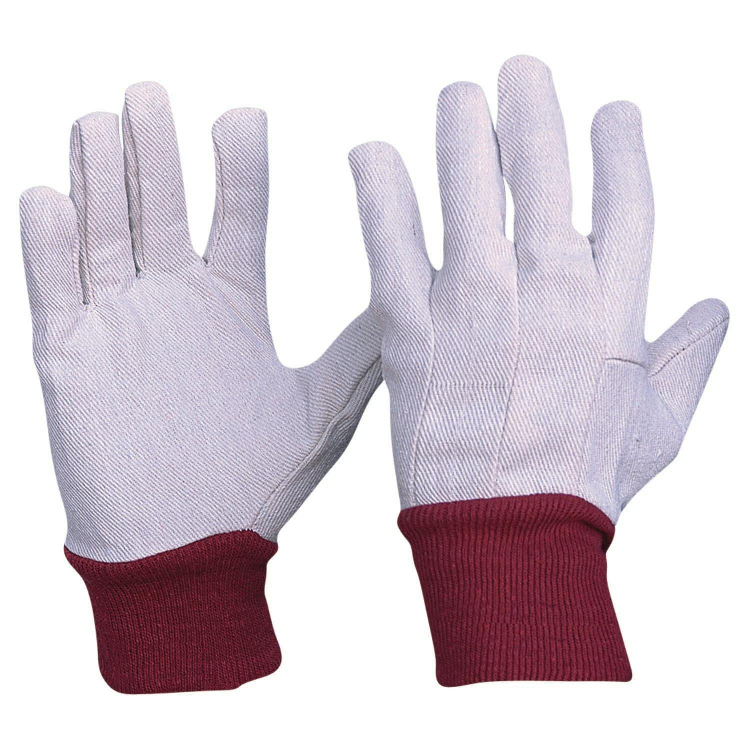 Pro Choice Cotton Drill Blue Knit Wrist Gloves_1