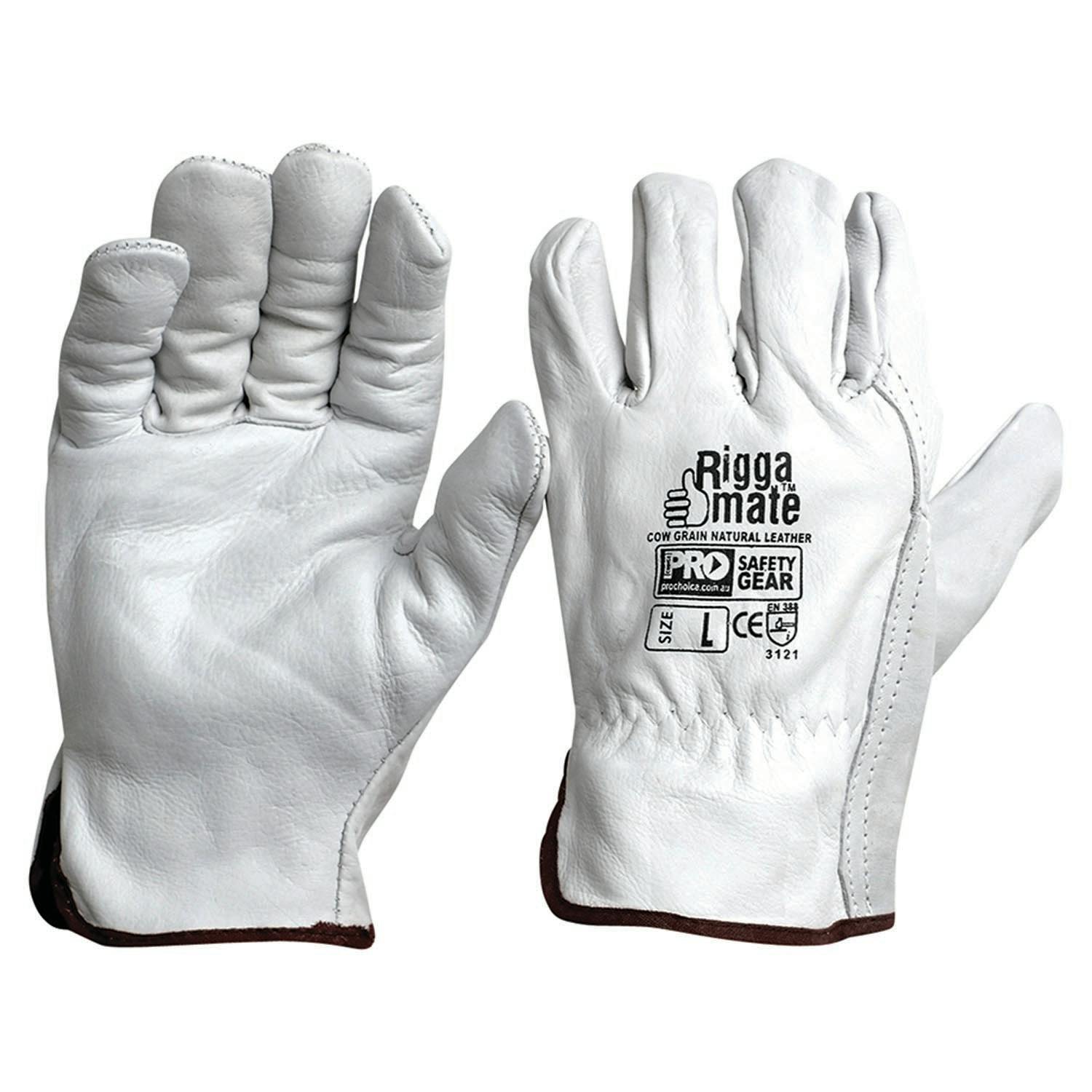 Pro Choice Riggamate Natural Cowgrain Gloves