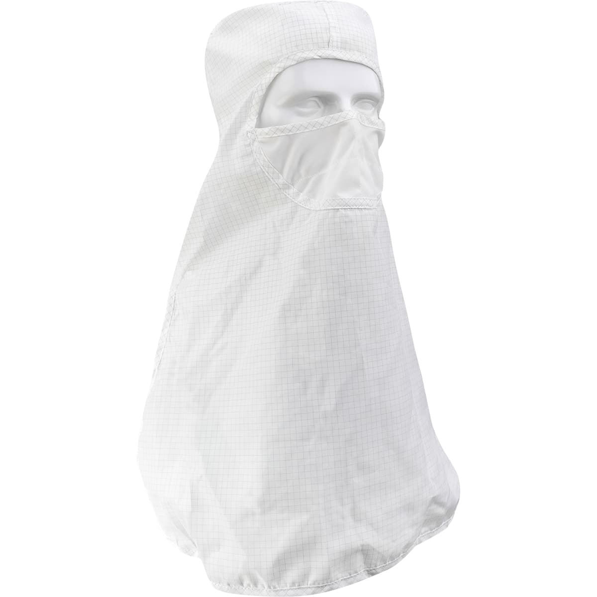 Uniform Technology Altessa Grid ISO 5 (Class 100) Cleanroom Hood with Built-In Face Mask - Pull Over (CHPIN2-74WH)