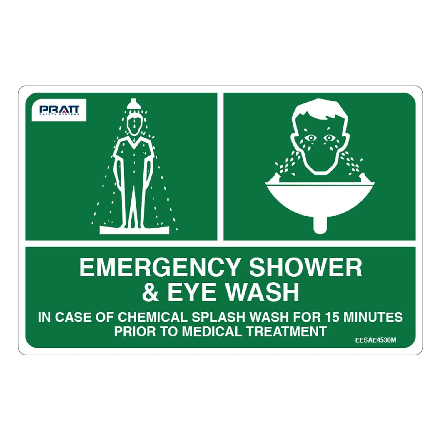 Pratt Safety Systems Emergency Shower & Eyewash Sign_0