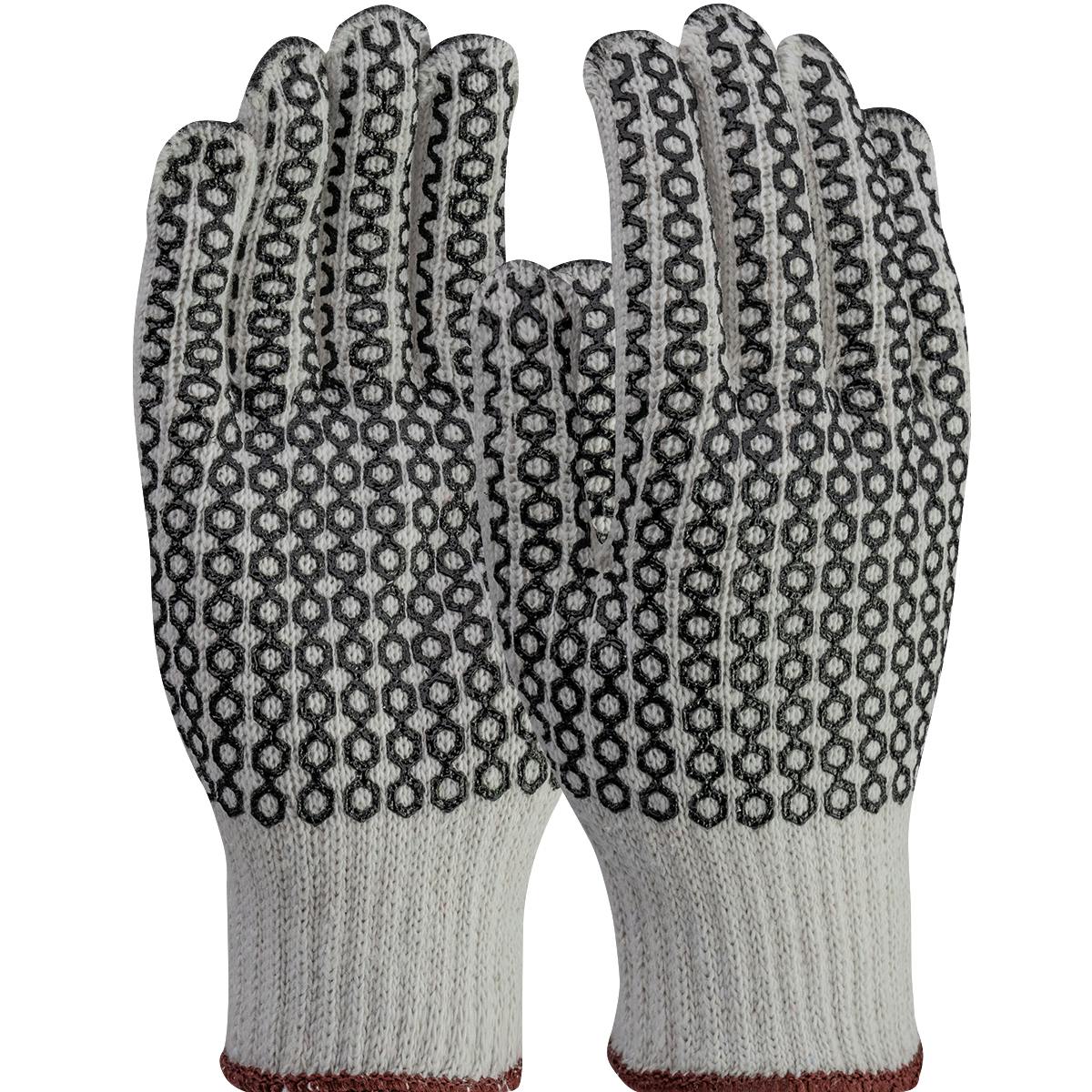 PIP® Regular Weight Seamless Knit Cotton/Polyester Glove with PVC Honeycomb Grip - Double-Sided (K708SKHW)