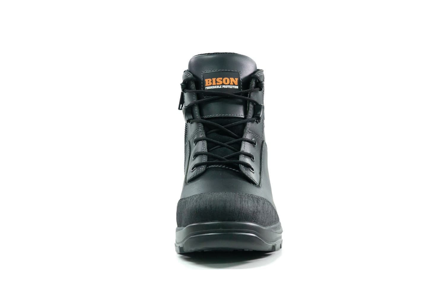 Bison Tor Lace Up Safety Boot With Zip Black_4