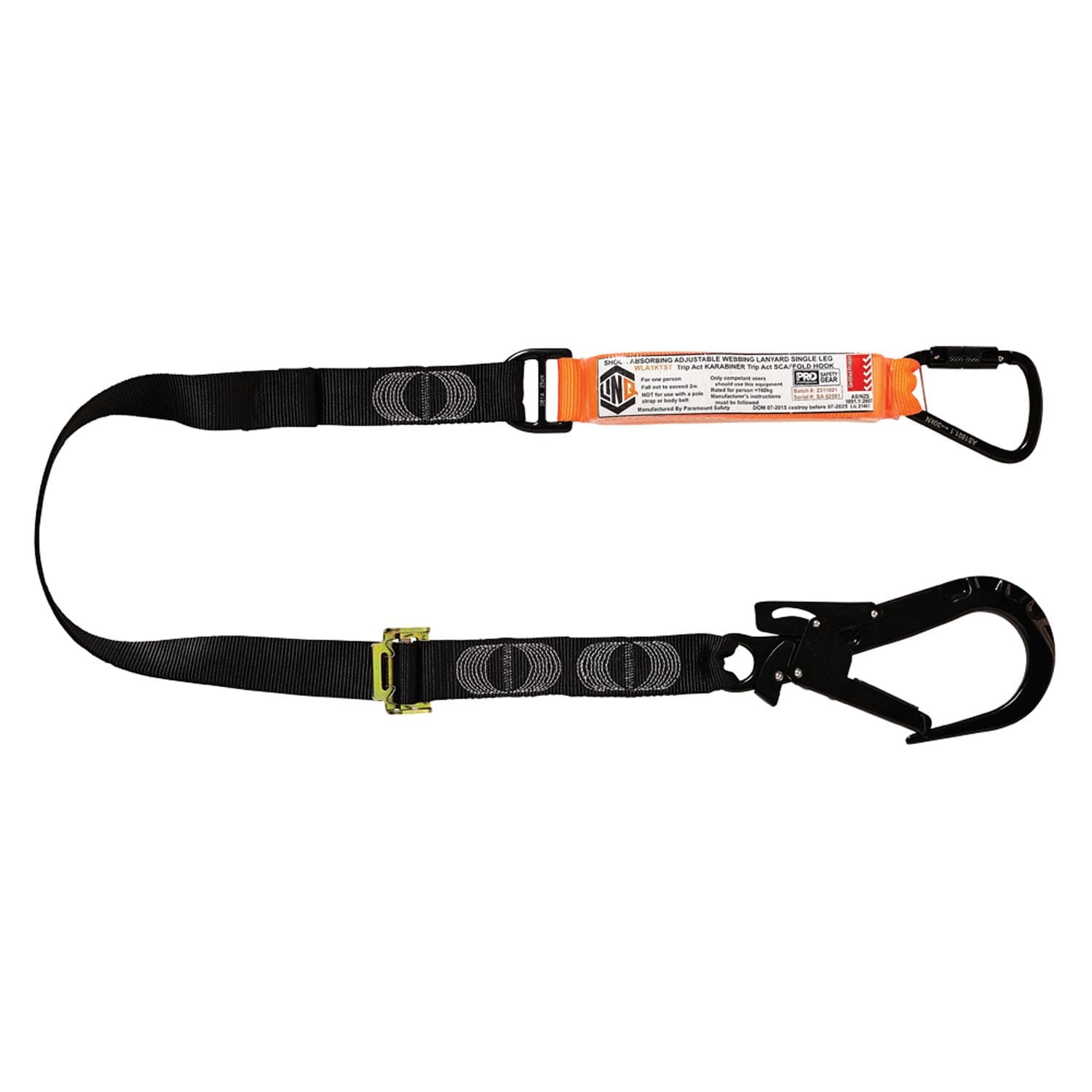LINQ Elite Single Leg Shock Absorbing 2M Adjustable Lanyard_20