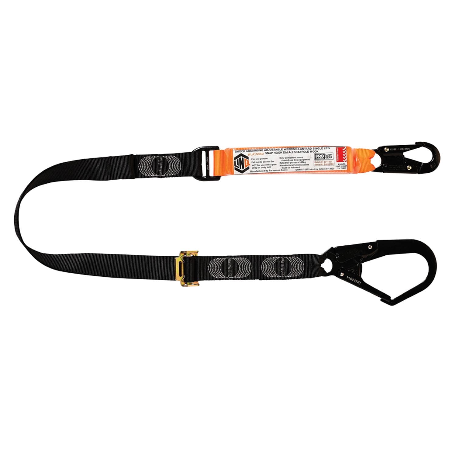 LINQ Elite Single Leg Shock Absorbing 2M Adjustable Lanyard_24