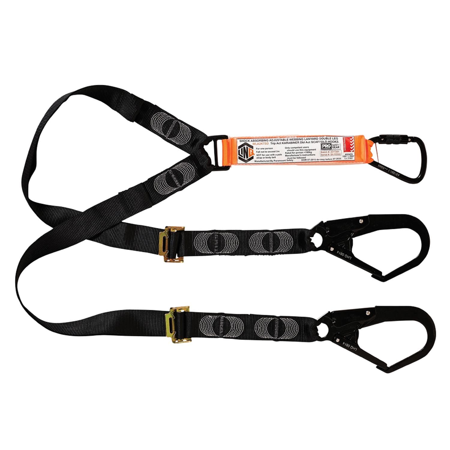 LINQ Elite Double Leg Shock Absorbing 2M Adjustable Lanyard_20