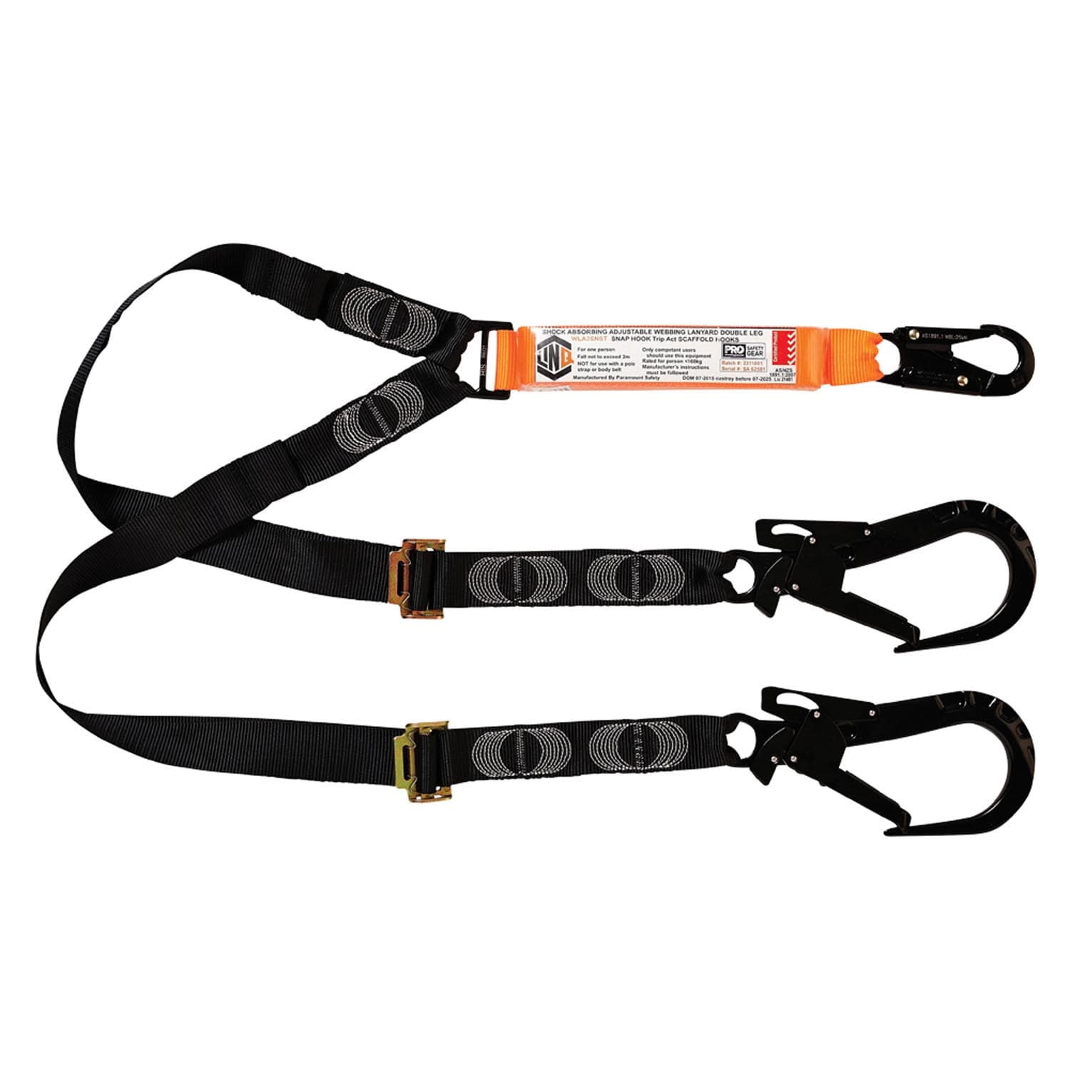 LINQ Elite Double Leg Shock Absorbing 2M Adjustable Lanyard_32