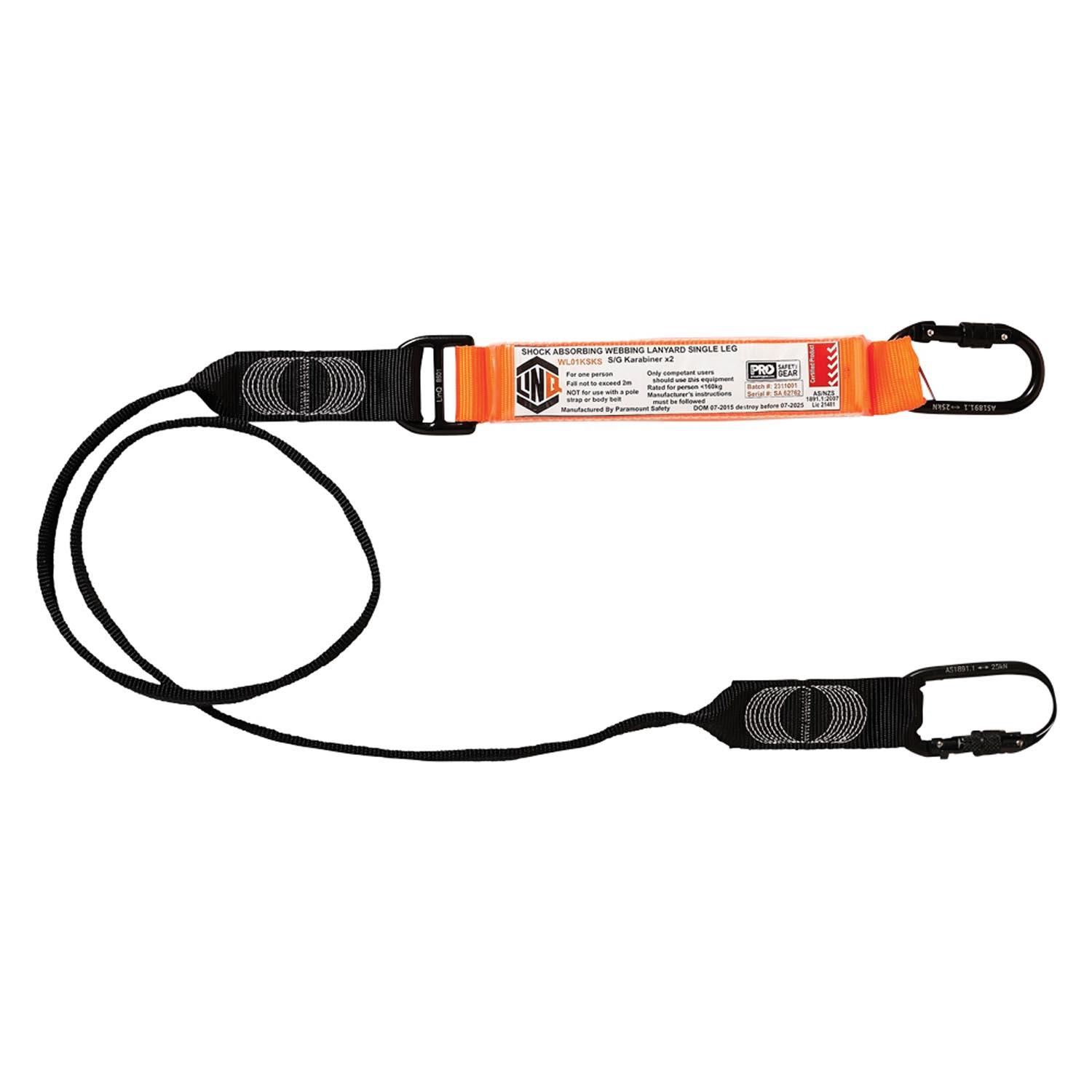 LINQ Elite Single Leg Shock Absorbing Webbing Lanyard_8