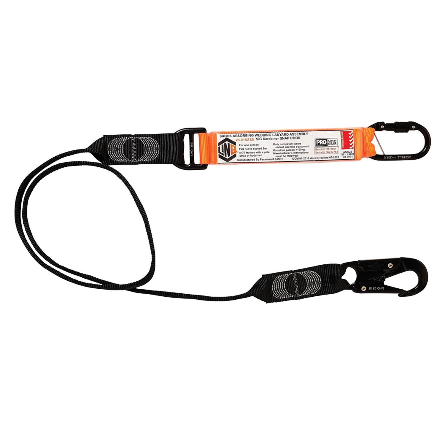 LINQ Elite Single Leg Shock Absorbing Webbing Lanyard_14