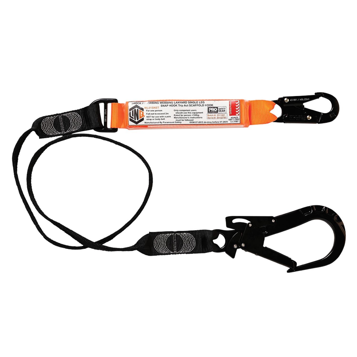 LINQ Elite Single Leg Shock Absorbing Webbing Lanyard_32