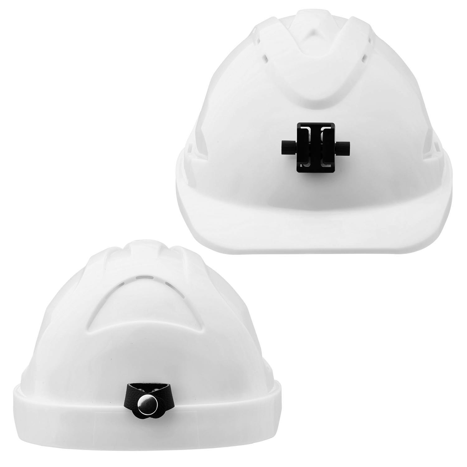 Pro Choice V9 Hard Hat Vented + Lamp Bracket Pushlock Harness - White_0