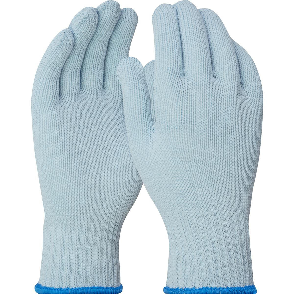 Medium Weight Seamless Knit Cotton/Recycled Polyester Glove - Blue, Blue (IM2270T) - L