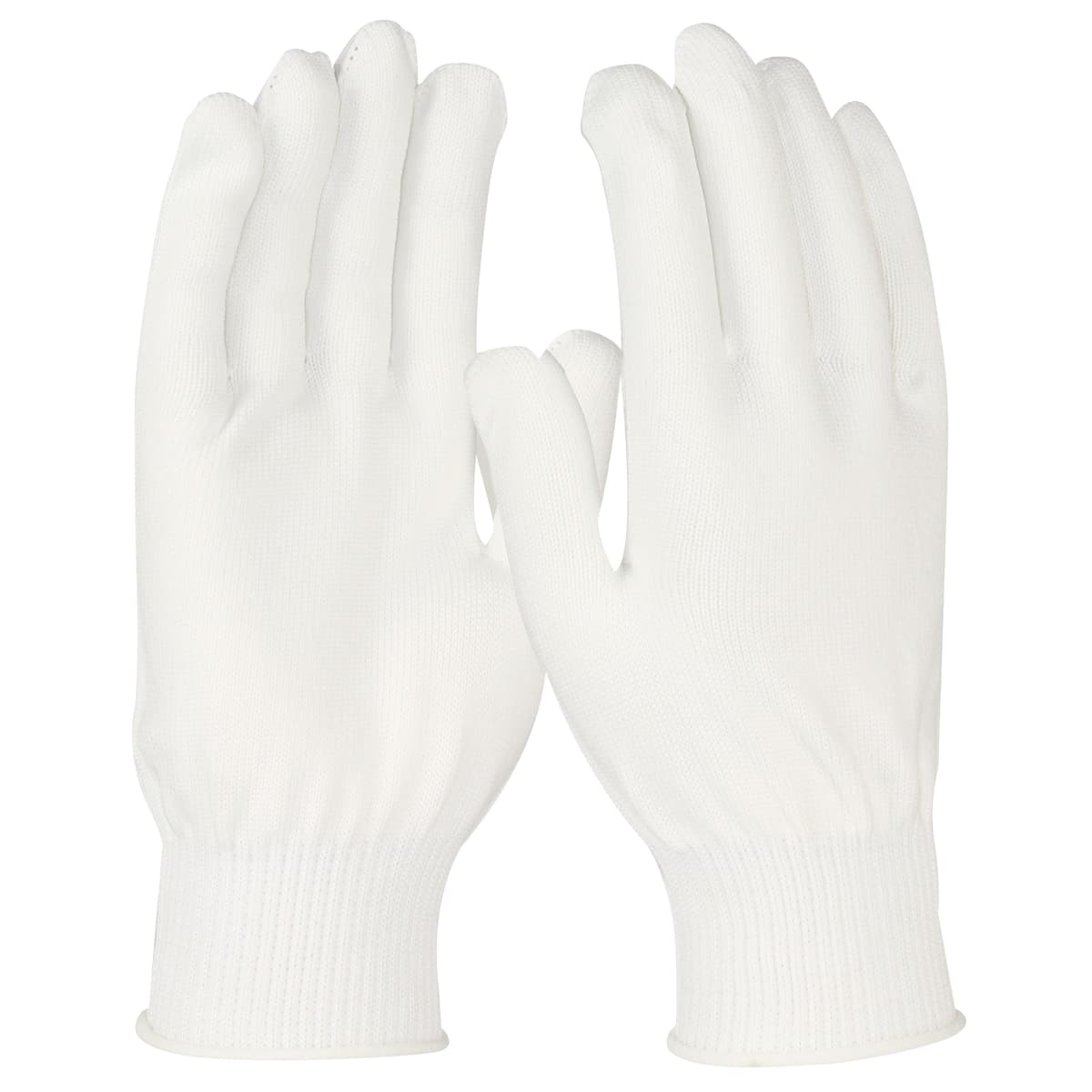 Seamless Knit Polyester Glove - Light Weight, White (M13P) - S