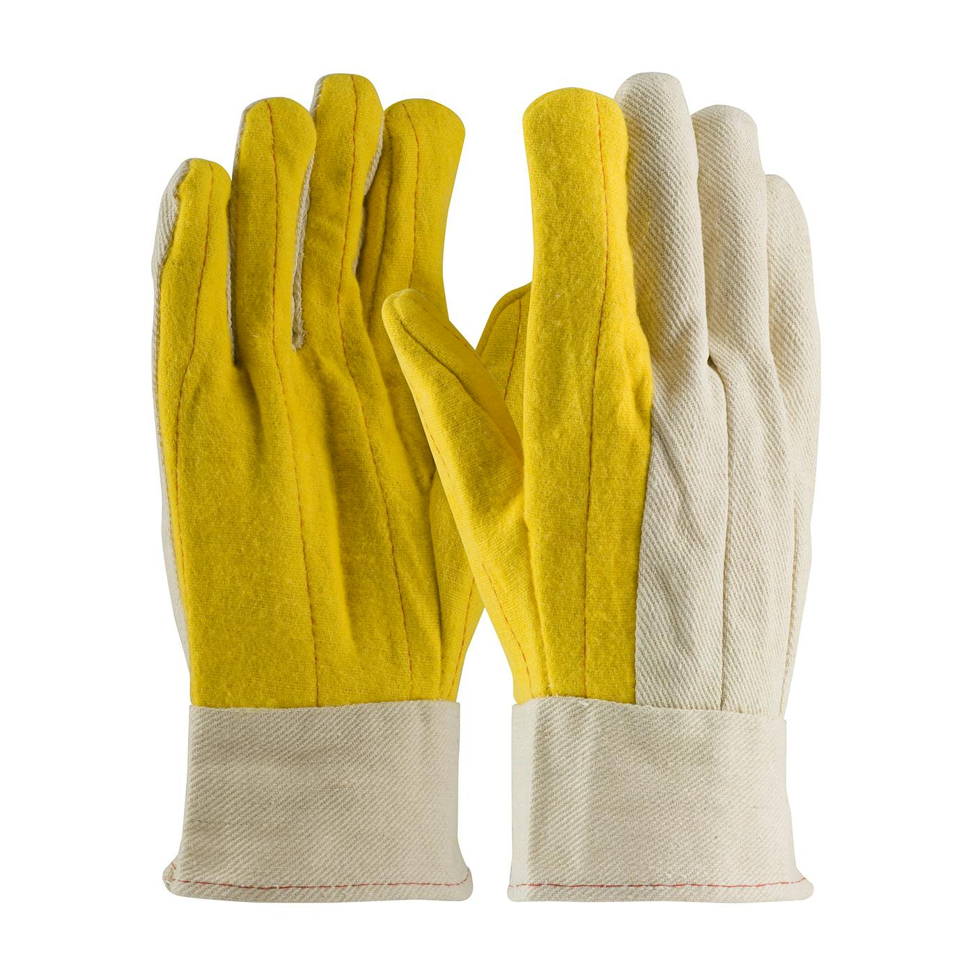 Regular Grade Chore Glove with Double Layer Palm, Canvas Back and Nap-Out Finish - Band Top, Natural (M18BT) - L