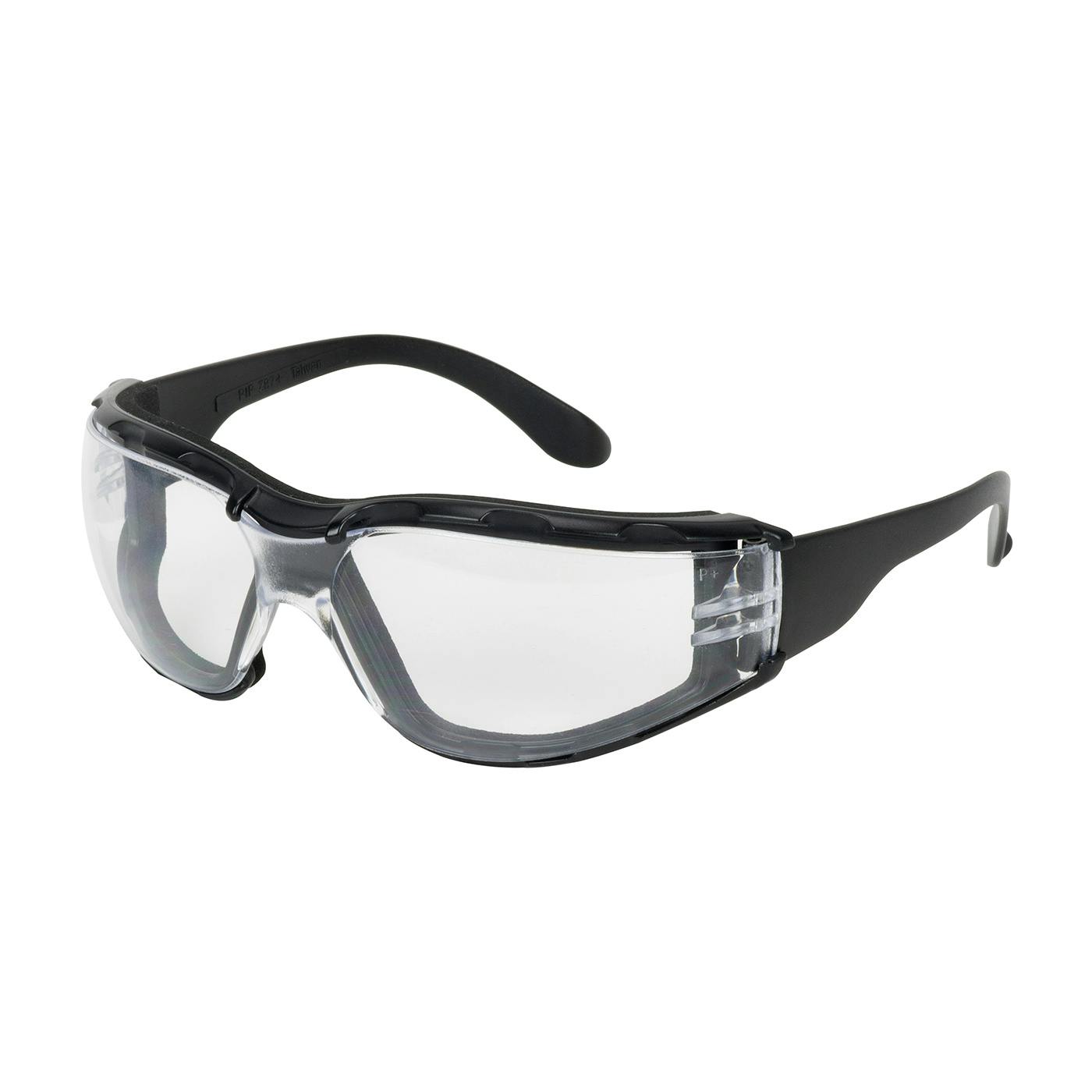 Zenon Z12™ Foam Rimless Safety Glasses with Black Temple, Foam Padding and Anti-Scratch / Anti-Fog Coating