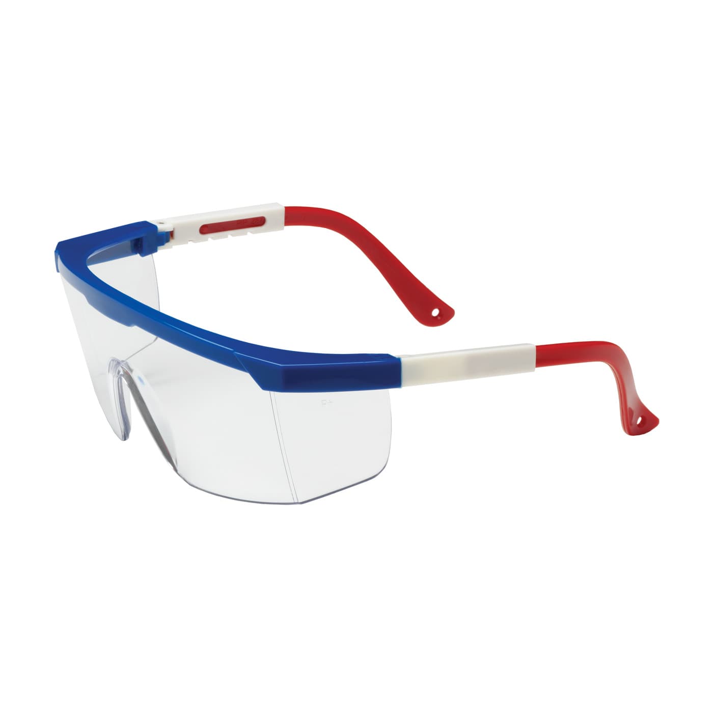 Hi-Voltage ARC Semi-Rimless Safety Glasses with Red / White / Blue Frame, Anti-Scratch