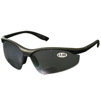 Mag Readers™ Semi-Rimless Safety Readers with Black Frame, Gray Lens and Anti-Scratch Coating_0