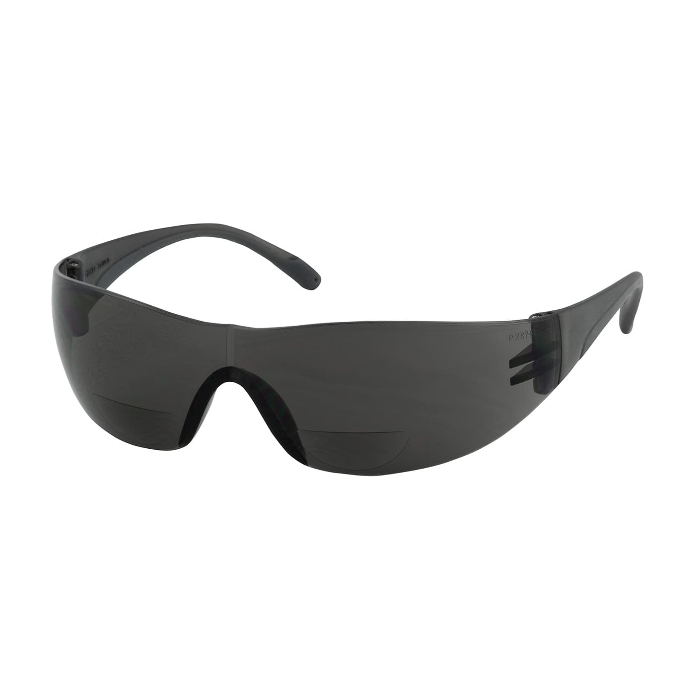 Zenon Z12R Rimless Safety Readers with Gray Temple, Gray Lens and Anti-Scratch Coating