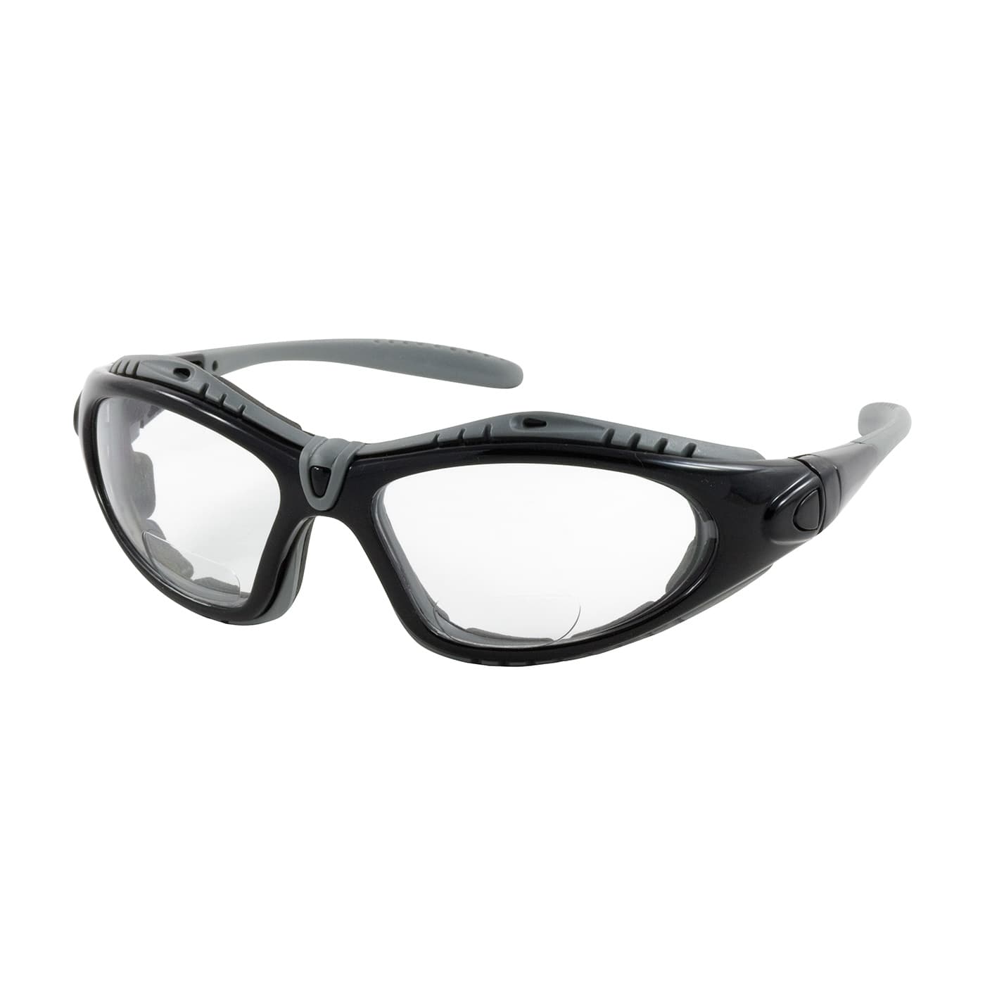 Fuselage Reader Full Frame Safety Readers with Black Frame, Foam Padding, Clear Lens and Anti-Scratch / Anti-Fog Coating
