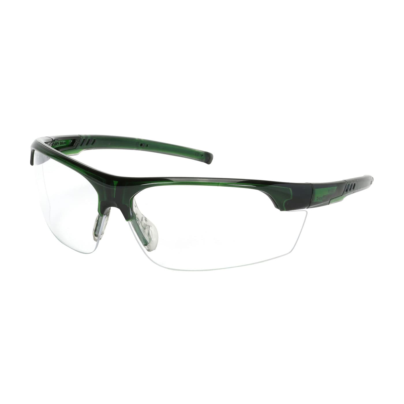 Xtricate-C Semi-Rimless Safety Glasses with Green Frame