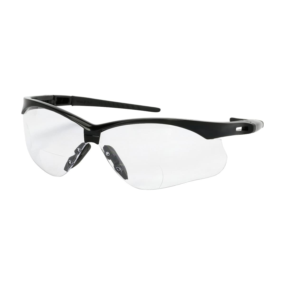 Anser Semi-Rimless Safety Readers with Black Frame, Clear Lens and Anti-Scratch / Fogless 3Sixty Coating